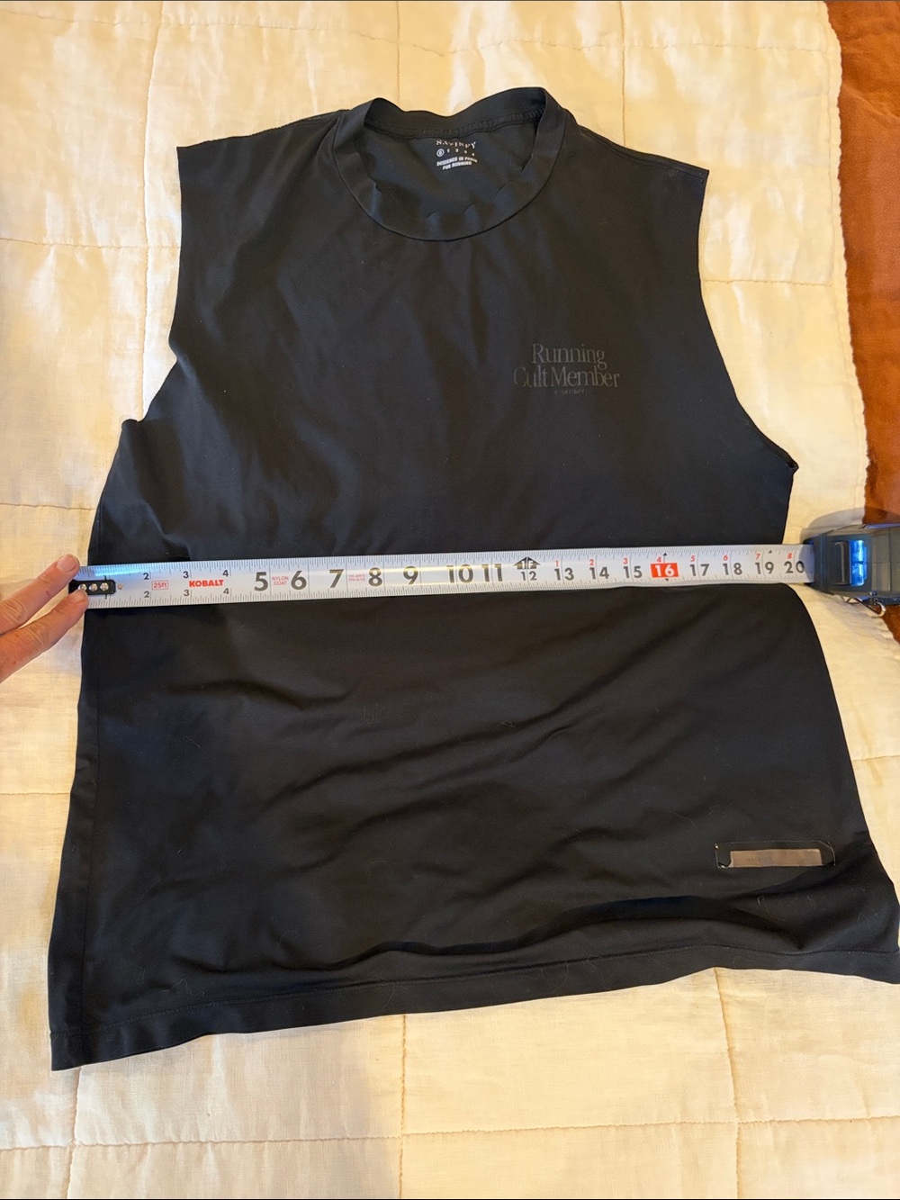 Satisfy Running Black Sleeveless Auralite Muscle T - Running Cult Member - Picture 6 of 6
